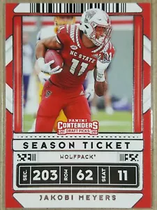 Draft Panini Contenders 2020 - Biglietto stagione JAKOBI MEYERS #45 🏈 - Foto 1 di 1