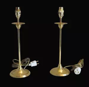LAMPE EN LAITON ET METAL DORE MADE IN ENGLAND LA PAIRE PIED DE LAMPE - Bild 1 von 12