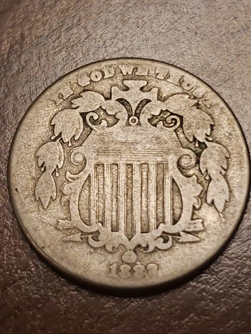 1883/2 Shield Nickel Rare Date Mint Error Coin Cover