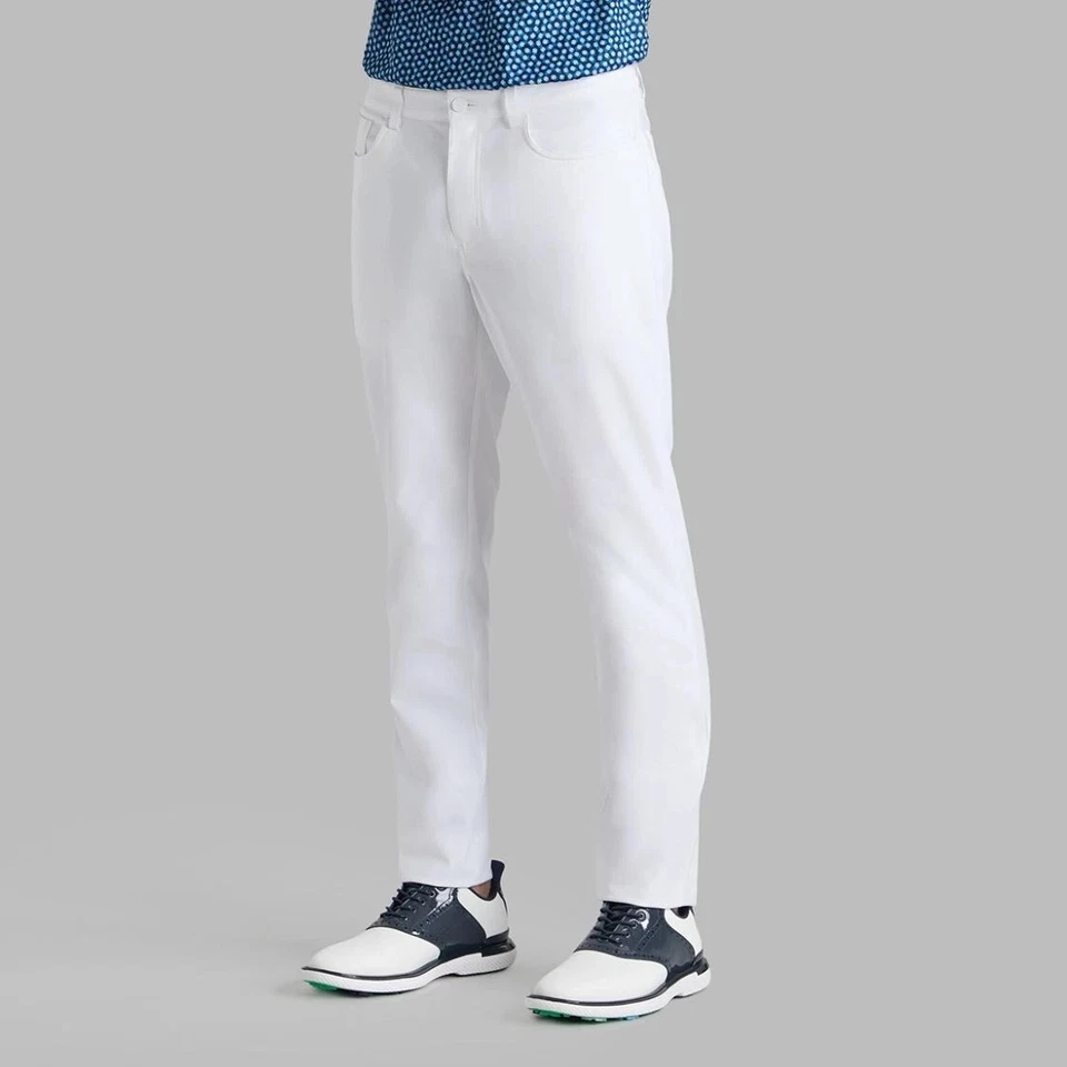 G/Fore Pants Mens 34x30 White Snow G4MC0B50FB Golf Performance