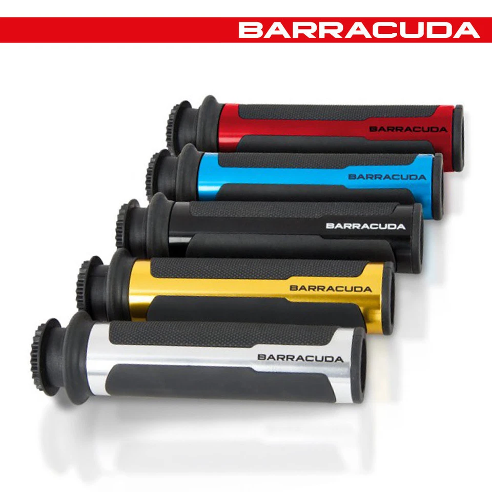 COPPIA MANOPOLE [BARRACUDA] RACING - UNIVERSALI / L.120 mm - ARGENTO - N1026A - Immagine 1 di 1