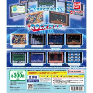 Mega Man Acrílico Soporte Cápsula Juguete Completo 8 Set Megaman Rockman Gacha JP Nuevo - Imagen 1 de 3