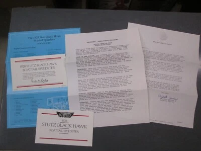 Franklin Mint Paperwork 1928 Stutz Black Hawk Boattail - Image 1 of 2