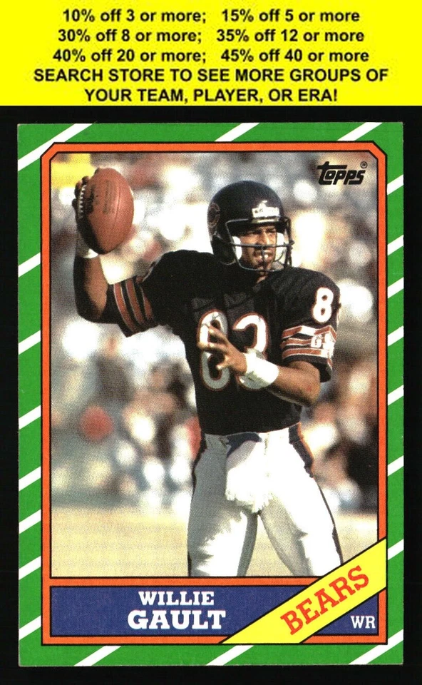 Vintage Football Card Singles Topps 1970s, 1980s You Pick - Part 3 - Image 1 of 1