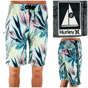 Hurley Phantom Board Shorts Men's Size 30 Nautical Map Tropical Print JF EUC - Picture 1 of 10