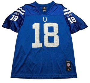 Camiseta deportiva Reebok Team Apparel Indianapolis Colts Manning #18 juvenil grande azul - Imagen 1 de 8