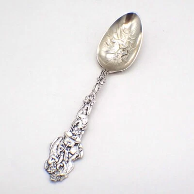 Colher lembrança lírio da Páscoa cruz e tigela coroa prata esterlina Wallace - Imagem 1 de 4