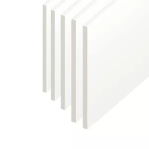 200 mm Soffit / Utility / Reveal / Battiscopa PVC Plastica Pannello Piatto - Bianco - 1 m - Foto 1 di 3
