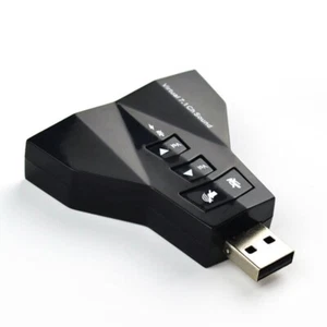 USB Externer 7.1 Kanal Audio Adapter 3D Stereo Externe Soundkarte Dual - Bild 1 von 10