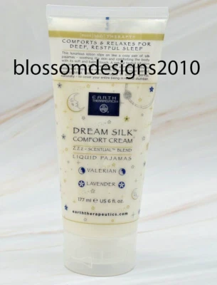 EARTH THERAPEUTICS Dream Silk Comfort Cream Valerian & Lavender 6 oz SEALED - Image 1 of 3