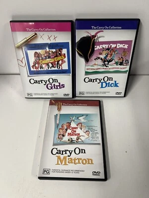 The Carry On Collection Carry On Dick,Girls,Matron Like New Mint All Region - Image 1 of 2