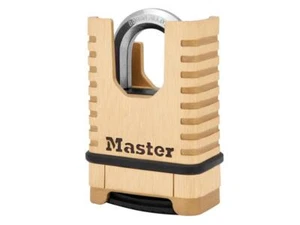 Master Lock Excell™ Closed Shackle Brass Combination 58mm Padlock MLKM1177ECC - Picture 1 of 5