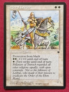 Magic The Gathering FALLEN EMPIRES ORDER OF LEITBUR B white card MTG - Picture 1 of 2