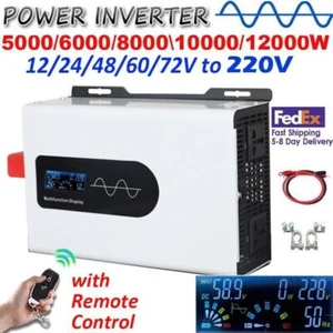 5000W 8000W 12000W Power Pure Sine Wave Solar Inverter 12V 24V 48V 60V to 230V - Picture 1 of 29