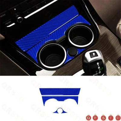 3X Blue Carbon Fiber Center Cup Holder Cover Trim For BMW X3 F25 X4 F26 2011-17 - Image 1 of 4