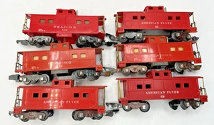 Lot of 6 Various American Flyer S Gauge Cabooses - 638, 630, One w/Red Base, Etc - Picture 1 of 6