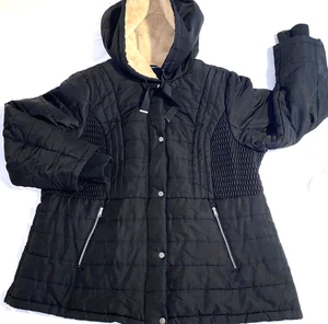 INTL d.e.t.a.i.l.s Women's Zip Front Hooded Parka Winter Coat Jacket 2X - Picture 1 of 8