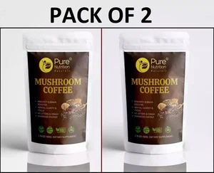Organic Instant 10 in 1 Mushroom Coffee Powder - PACK OF 2 - Picture 1 of 10