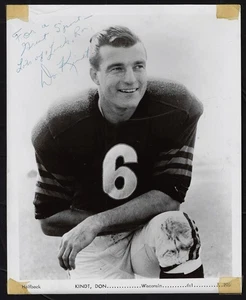 1955 Vintage Photo Chicago Bears Autographed Don Kindt ex U of W Badgers - Picture 1 of 3