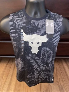 NWT Under Armour Project Rock Boys Tank Top Graphic Brahma Bull 1351844 Youth L - Picture 1 of 6