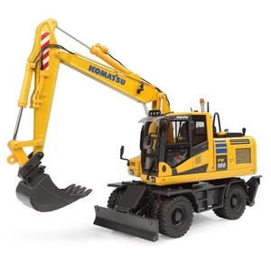 UNIVERSAL HOBBIES,KOMATSU PW180-11 wheeled excavator with bucket and jackhamm... - Picture 1 of 10