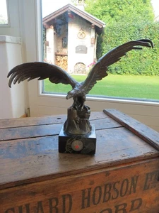 antiker Tischadler, Adler 2 WK, Metall, Marmor, Deutsches Reich-Origianalstück - Bild 1 von 14