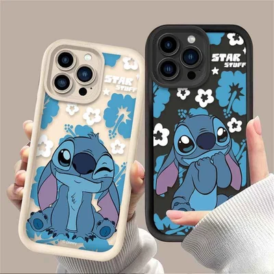 Disney Cartoon Stitch Phone Case For iPhone 16 16E 15 14 13 12 11 Pro Max X XS X - Image 1 of 4