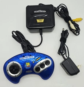 2003 Sega Genesis Mini Console Radica 16 Bit Power 6-in-1 Plug & Play - Blue - Picture 1 of 8