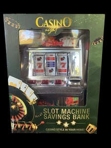 Casino Nacht Spielautomat Münze Sparkasse Blinklichter Brandneu - Bild 1 von 7