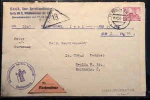 Mi. Nr. 52 Berliner Bauten I auf Nachnahmebrief vom 10.10.50, gest. Berlin NW 21 - Bild 1 von 3