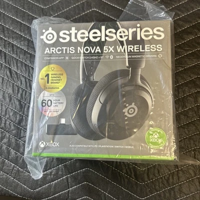 SteelSeries Arctis Nova 5X Wireless Gaming Headset Xbox Schwarz 61676 Brandneu - Bild 1 von 4