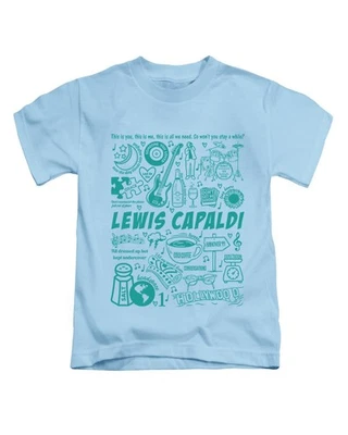 Lewis Capaldi Montage Kids T-Shirt Cute Childrens Music Top New - Image 1 of 3