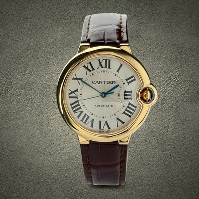 Cartier Ballon Bleu 36mm Yellow Gold Automatic W6900356 Mint Condition Box Paper - Image 1 of 4
