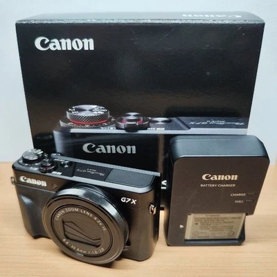 Canon Power Shot G7 X Mark II Compact Digital Camera Zoom Lens 4.2  Black Japan - Image 1 of 4