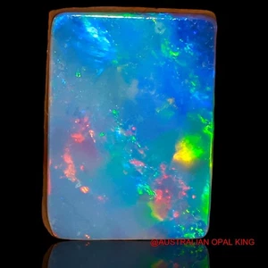 Lab-Created Square Doublet Opal Cabochon Unique Gemstone 5.00 Cts 14x8x4 mm - Picture 1 of 11