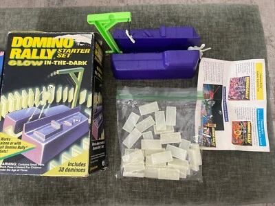 1994 PRESSMAN DOMINO RALLY GLOW IN THE DARK SET W/CREEPY SKELETON COMPLETE - Image 1 of 4