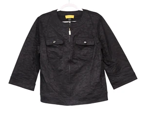 Chaqueta St John Cremallera Completa Talla 14 Negra Jacquard Carrera Dinero Antiguo Tranquilo Lujo - Imagen 1 de 11
