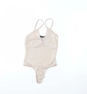Body de mujer PRETTYLITTLETHING beige poliamida de una sola pieza talla 10 botones Foto 1 de 4