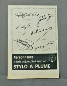PUB PUBLICITE ANCIENNE ADVERT CLIPPING 290419 STYLO PLUME MONTBLANC PAILLARD ETC - Picture 1 of 1