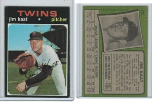 1971 Topps Baseball, #245 Jim Kaat, Minnesota Twins - Picture 1 of 1