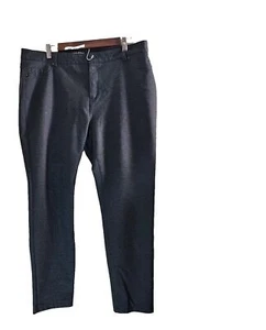 Pantalones de vestir DKNY Jeans para mujer con cierre de cremallera/botón negros talla XL gris carbón - Imagen 1 de 6
