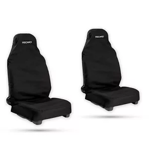 Coprisedile secchio Recaro 1+1 anteriore nero impermeabile coppia stampata logo - Foto 1 di 1