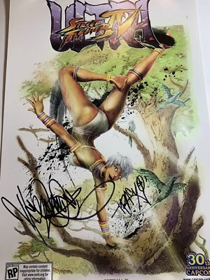 E3 2017 Street Fighter IV Ultra ELENA Signed Artist Poster Exclusive Capcom - Image 1 of 2