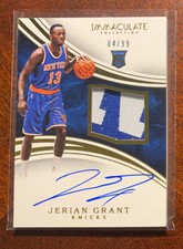 Jerian Grant 2015-16 Immaculate Collection Auto Jersey Rookie #4/99 #102