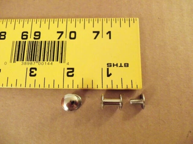 Tornillos Chicago de cabeza lisa de níquel/latón macizo de 3/8" (paquete de 25) Foto 1 de 1