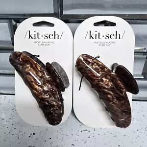 Kitsch Eco-Friendly Marble Claw Clip. Set of 2 - Picture 1 of 6
