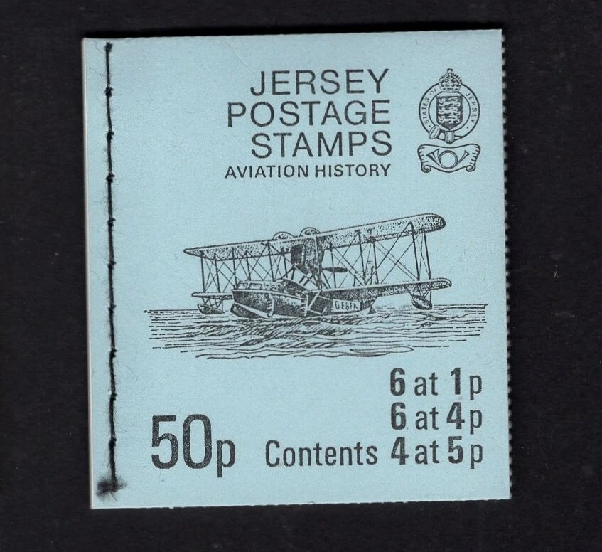 Jersey 1975 50p Aviation History Upright Panes Booklet  SG SB23 - Image 1 of 1