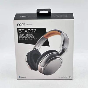New POP Design BTX007 Wireless Over-Ear Bluetooth Headphones POP-BTOE1 - Picture 1 of 7