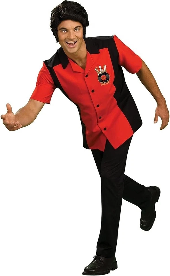 Camisa de Bolos Rock-N-Bowl Años 50 Calcetín Hop Disfraz Halloween Adulto Foto 1 de 1