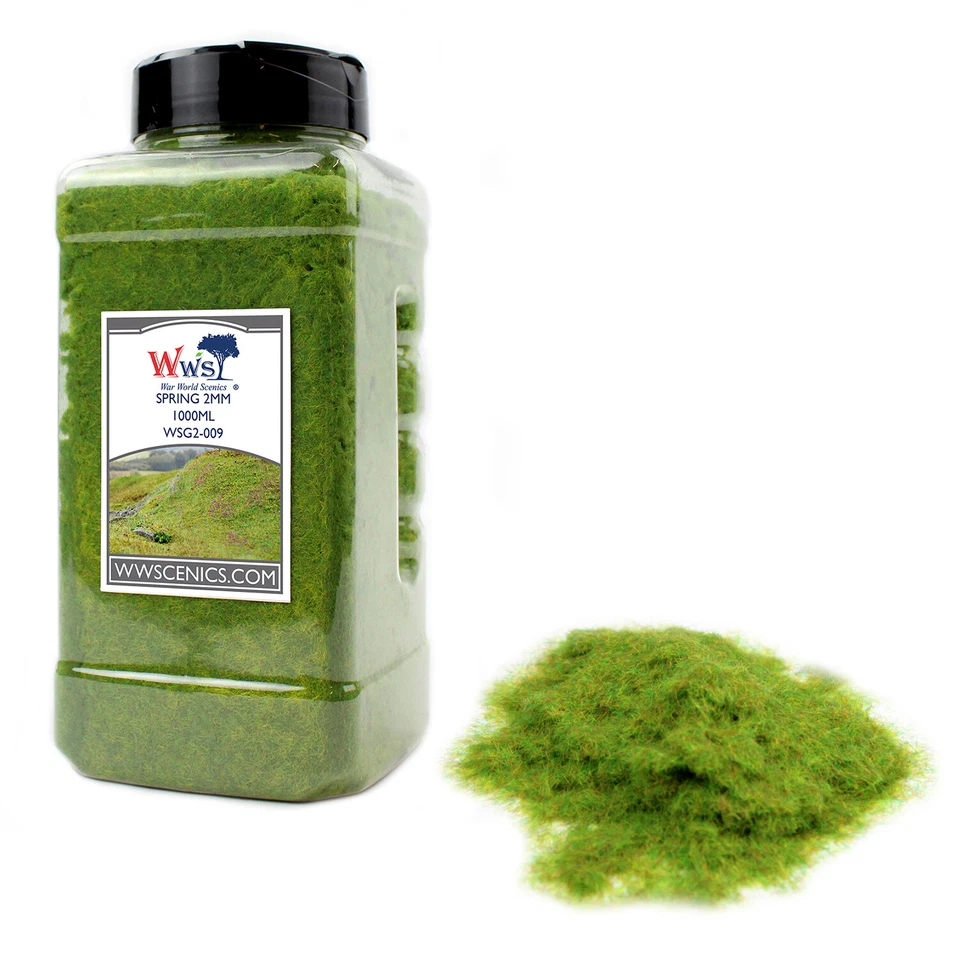 Static Grass Flock 500ml / 1000ml - Choose Your Length Model Railroad WWScenics - Image 1 of 4